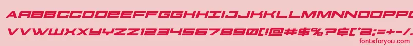 フォントfutureforcesexpandital – ピンクの背景に赤い文字