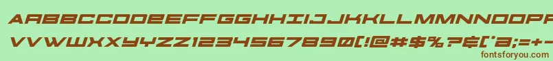 futureforcesexpandital Font – Brown Fonts on Green Background