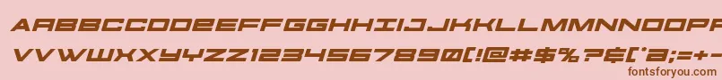 futureforcesexpandital Font – Brown Fonts on Pink Background