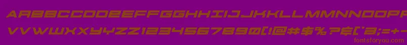 futureforcesexpandital Font – Brown Fonts on Purple Background