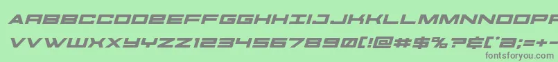 futureforcesexpandital Font – Gray Fonts on Green Background