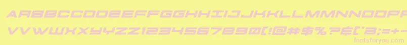 futureforcesexpandital Font – Pink Fonts on Yellow Background