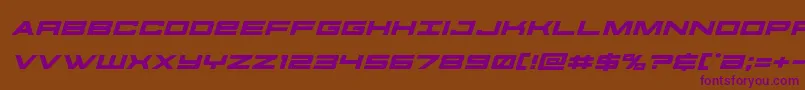 futureforcesexpandital Font – Purple Fonts on Brown Background