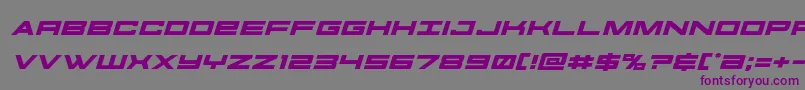 futureforcesexpandital Font – Purple Fonts on Gray Background