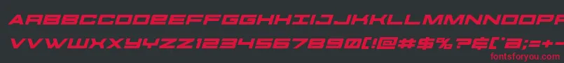 futureforcesexpandital Font – Red Fonts on Black Background