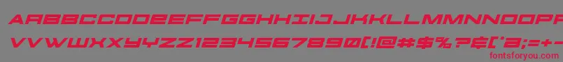 futureforcesexpandital Font – Red Fonts on Gray Background