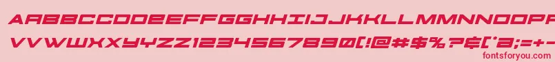 futureforcesexpandital Font – Red Fonts on Pink Background