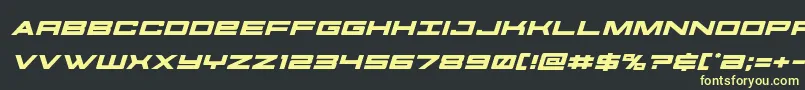 futureforcesexpandital Font – Yellow Fonts on Black Background