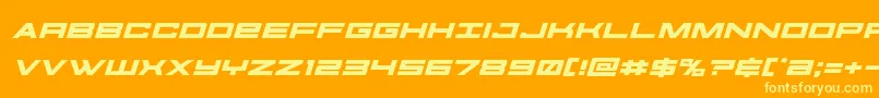 futureforcesexpandital Font – Yellow Fonts on Orange Background