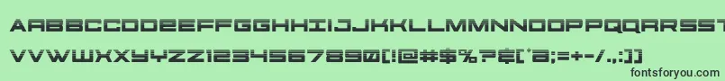 futureforceshalf Font – Black Fonts on Green Background