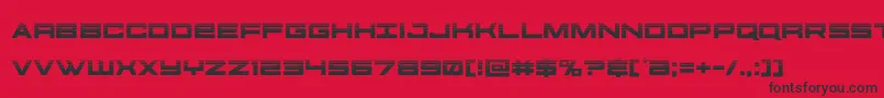 Czcionka futureforceshalf – czarne czcionki na czerwonym tle