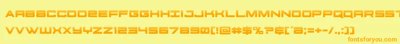 futureforceshalf Font – Orange Fonts on Yellow Background