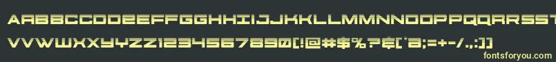 futureforceshalf-Schriftart – Gelbe Schriften auf schwarzem Hintergrund