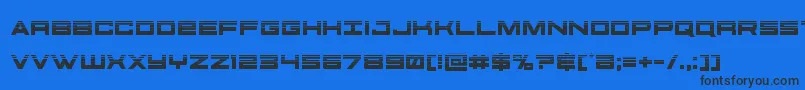 futureforceshalf-fontti – mustat fontit sinisellä taustalla