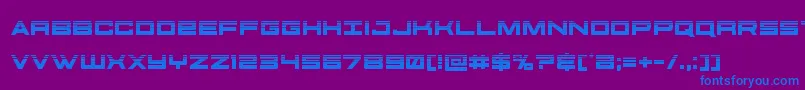 Шрифт futureforceshalf – синие шрифты на фиолетовом фоне