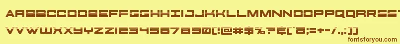 futureforceshalf Font – Brown Fonts on Yellow Background