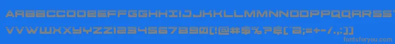 futureforceshalf Font – Gray Fonts on Blue Background