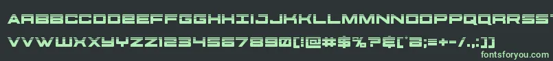 futureforceshalf Font – Green Fonts on Black Background