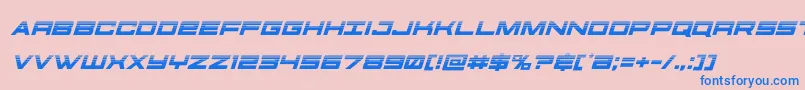 futureforceshalfital Font – Blue Fonts on Pink Background