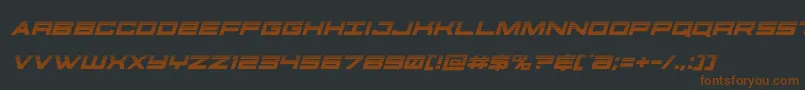 futureforceshalfital Font – Brown Fonts on Black Background