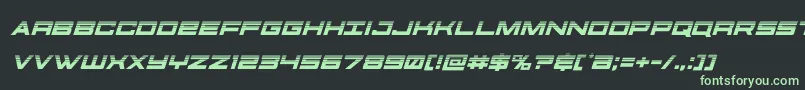 futureforceshalfital Font – Green Fonts on Black Background