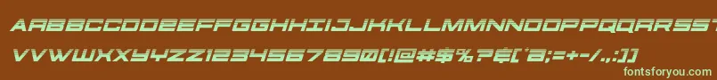 futureforceshalfital Font – Green Fonts on Brown Background