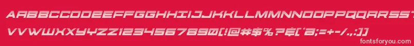 futureforceshalfital Font – Pink Fonts on Red Background