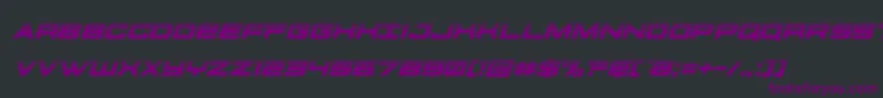 futureforceshalfital Font – Purple Fonts on Black Background