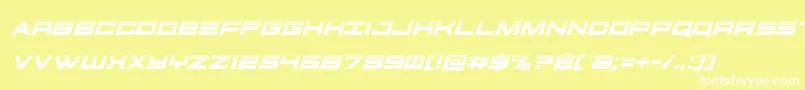 futureforceshalfital Font – White Fonts on Yellow Background