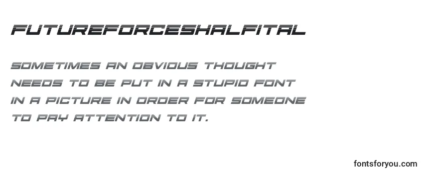 Шрифт Futureforceshalfital (127509)