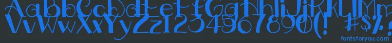DjbDownstairsAtTheAbbey Font – Blue Fonts on Black Background