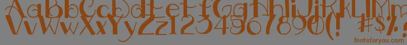 DjbDownstairsAtTheAbbey Font – Brown Fonts on Gray Background