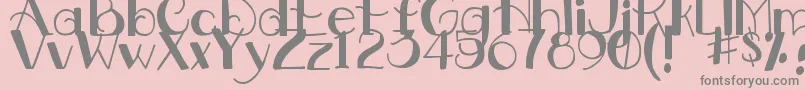 DjbDownstairsAtTheAbbey Font – Gray Fonts on Pink Background