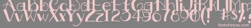 DjbDownstairsAtTheAbbey Font – Pink Fonts on Gray Background