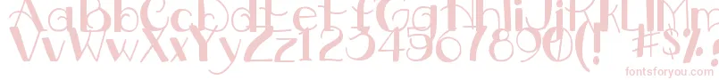 DjbDownstairsAtTheAbbey Font – Pink Fonts on White Background