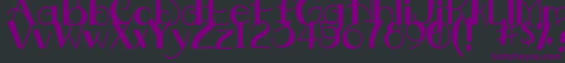 DjbDownstairsAtTheAbbey Font – Purple Fonts on Black Background