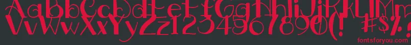 DjbDownstairsAtTheAbbey Font – Red Fonts on Black Background