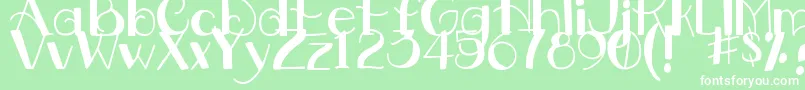 DjbDownstairsAtTheAbbey Font – White Fonts on Green Background