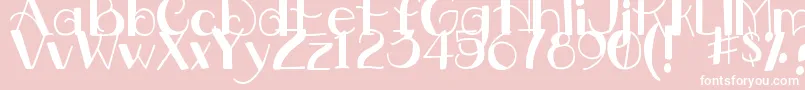 DjbDownstairsAtTheAbbey Font – White Fonts on Pink Background