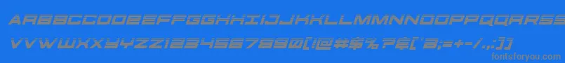 futureforceshalfital Font – Gray Fonts on Blue Background