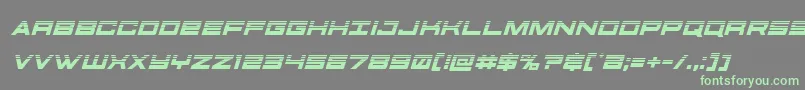 futureforceshalfital Font – Green Fonts on Gray Background