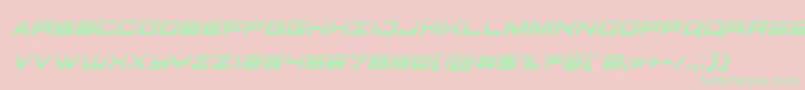 futureforceshalfital Font – Green Fonts on Pink Background