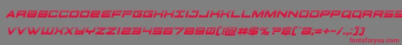 futureforceshalfital-Schriftart – Rote Schriften auf grauem Hintergrund