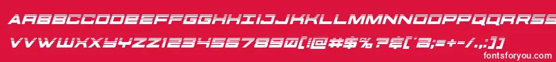 フォントfutureforceshalfital – 赤い背景に白い文字