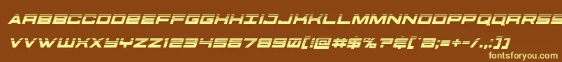 futureforceshalfital Font – Yellow Fonts on Brown Background