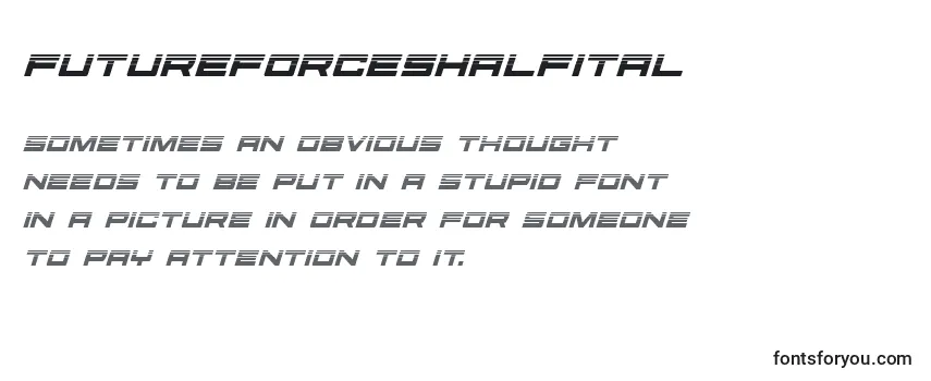 Шрифт Futureforceshalfital (127510)