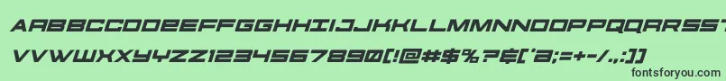 Шрифт futureforcesital – чёрные шрифты на зелёном фоне