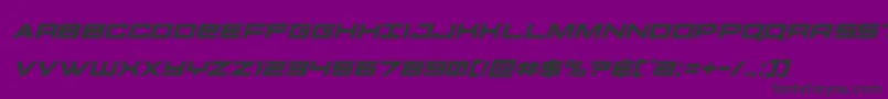 Fonte futureforcesital – fontes pretas em um fundo violeta