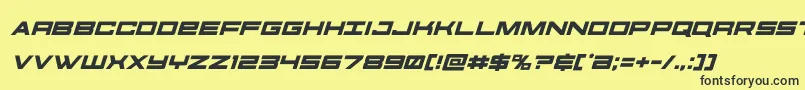 futureforcesital-fontti – mustat fontit keltaisella taustalla