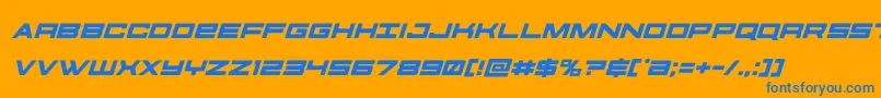 futureforcesital Font – Blue Fonts on Orange Background